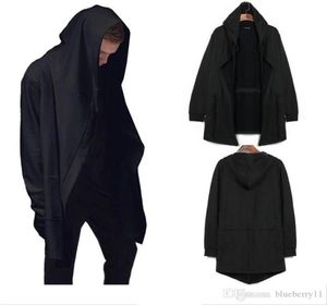 Spring Autumn Design Men Rouse Sweatshirt Hip Hop Swag Hoodie Man Cardigan Mantissas Black Cloak Outerwear M3XL2118137