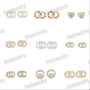 Fashion stud jewelry designers luxury earrings orecchini plated silver womens mens have earring trendy orrous small gold letter designer earrings jewlery XB01