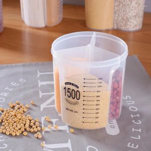Förvaringsflaskor kornförseglad färskt stämning Tankfack Matbehållaren Transparent plastfuktsäker låda Köksverktyg