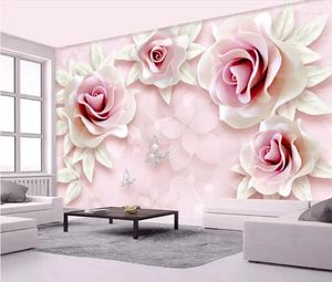 Обои CJSIR Custom Wallpaper 3D тисненой розовый розовый папель де парх стена, гостиная, спальня