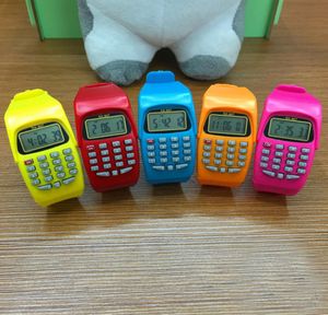 Mode digitaler Taschenrechner mit LED -Uhrenfunktion Casual Silicon Sports für Kinder Multifunktionen berechnen 4644820