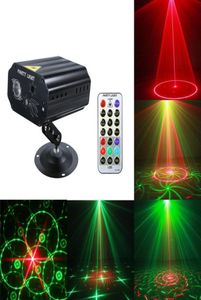 Portable LED Laser Projector Stage Lights Auto Sound Activated Effect Light Lamp för Disco DJ KTV Home Party Christmas22693398012090