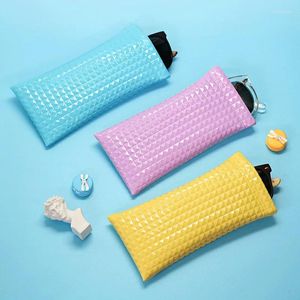 Storage Bags Fashion Sunglasses Bag Pu Leather Glasses Case Pouch Waterproof Mobile Phone Wallet Candy Color Eyeglasses Display