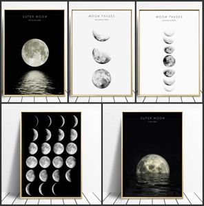 Minimalist Luna Wall Art Moon Phase Canvas Posters and Prints Abstract Painting Nordic Decoration Pictures Modern Home Decor8981363