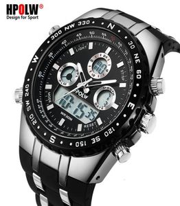 Men039S Luxury Analog Digital Quartz Titta på nya varumärken Hpolw Casual Watch Men G Style Waterproof Sports Military Shock Watches CJ5162168