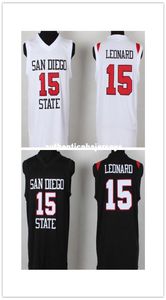 Sports MVP 15 KL Jersey San Diego State University Black White Kawhi Ca Leonard SDSU Jersey Basketball College6979512