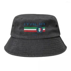 Berets Football - Italien (bort vit) Bucket Hat UV Protection Solar Golf Cap Sports Male Women's