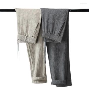 Pantaloni da uomo 2024 Sport Sport Summer Essiccazione rapida Luce miscelata e sottile ghiaccio sottile Incash di seta elastico traspirato