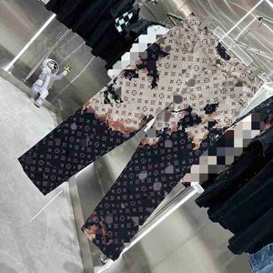 Męskie dżinsowe projektant haftowe pikowanie Ripped Trend Marka Vintage Pant Cool Style Designer Pant Harajuku Gothic Jnco Y2 Fashion Casual Pants Summer 8QRX