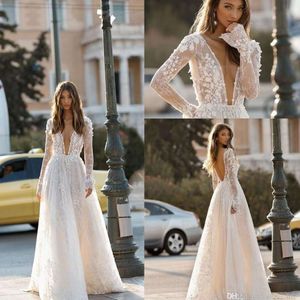 2024 damska suknia ślubna seksowna koronkowa sukienka wakacyjna z długim rękawem