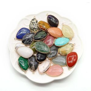 Подвесные ожерелья 21x35 мм качественный натуральный драгоценный камень хрустальный кварцевый бирюзовый aventurine jades lapis для изготовления украшения ожерелья