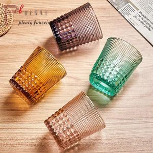 Tazze gradiente di diamanti ambra di vetro vino in vetro birra birraio per la casa di acqua da bere caffè