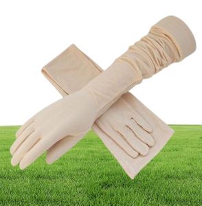 Women Summer Long Cotton Modal Sunscreen Gloves Arm Cotton Half Finger Gloves Cuff Sun Hand Protection AntiUV Driving16963878
