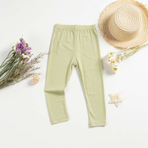 Flickor Solid Color Casual Loose Pants Spring and Autumn Children's Leggings L2405