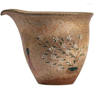 Tagne disegnate a mano brocca tè Accessori per cerimonie in ceramica a vaso per cerotti per famiglie single fiera