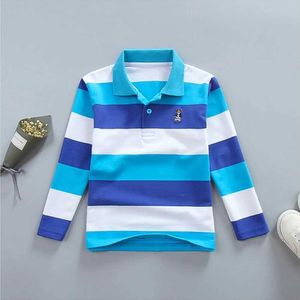 Polos Spring and Autumn Youth Polo Shirt Childs Bawełniana T-shirt 3-14-letnia Baby Boy Long WX5.297UG2