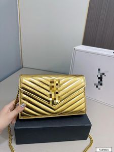 Y2 Ny Wang Crossbody Bag 10A+Högkvalitativ kvinnors handväska Diamond Flash Fashion Luxury Trendy Stor djärv kedjeväska med låda med låda