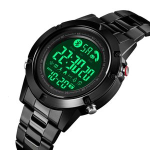 Skmei 1500 svart mode lyxig vattentät titta på mäns smarta digitala klocka ip67 smart klocka