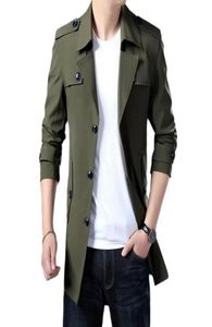 Trench Coat Men Brand Long Jacket Mens Spring Autumn Casual Windbreaker Overcoat Fashion Button Men039s Jackets M7 XL4322805