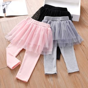 Kızlar 1-7 yaşında Taytlar İlkbahar ve Sonbahar Günlük Günlük Culottes Çocuklar Konforlu Pantolon Açık Hava Çocuk Moda Giyim L2405