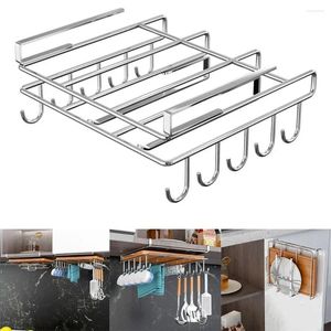 Kök förvaring under skåpet skärbräda hållare hållbar med krokar pottlock rack lätt att installera hängning