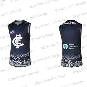 Fans Tops Tees 2024 New Arriavl Summer Carlton Blues 2024 Indigenous Guernsey Jersey Oversized loose Vest For Adult/Kids Kit H240530