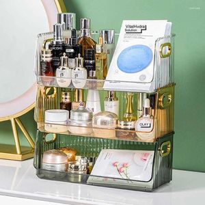 Storage Boxes Light Luxury Style Desktop Rack Wash Table Finishing Box Mask Lipstick Skin Care Products Make Up Series