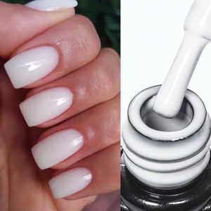 Nail Polish MEET ACROSS 7ml milky white pink transparent quick extension gel nail polish semi permanent nail art varnish UV architectural gel d240530