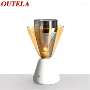 Table Lamps OUTELA Contemporary LED Lamp Design White Desk Light Home E27 Decorative For Foyer Living Room Office Bedroom