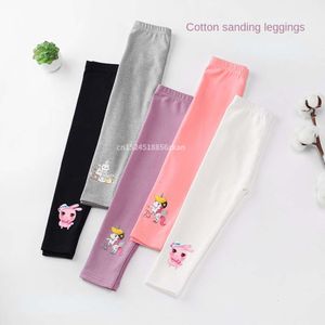 2-12yrs Kids Girls Autumn Winter Fungus Color Pants Elastic Soft Childrers Baby Cotton Leggings ClothingL2405