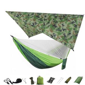 Hammocks Camping Hancher Mosquito Redes e tiras de capa de chuva portáteis de nylon para caminhada H240530 30M1