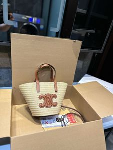Luo Jiaの新しいストローバッグディナーレジャーバッグビーチバッグファクトリーレディースバッグ大容量バッグファッションフレンチ6