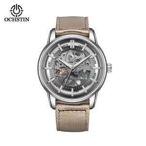 New casual fashion trend openwork waterproof watch automatic mens watch atmospheric dial