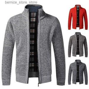 Men's Sweaters Men Fashion Slim Fit Cardigan New Autumn Winter Knitted Sweater Men Casual Sweaters Coats Solid Single Breasted Cardigan Q240530