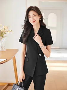 Two Piece Dress Summer Suit Women's Thin High-Grade Business Wear Temperament Style Jewelry Shop El Overalls