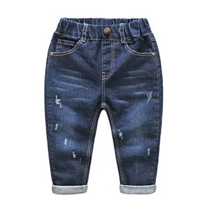 2021 heta pojkar flicka jeans byxor utmärkt kvalitet bomull casual barn byxor baby småbarn bekväma barn kläder kläder l2405