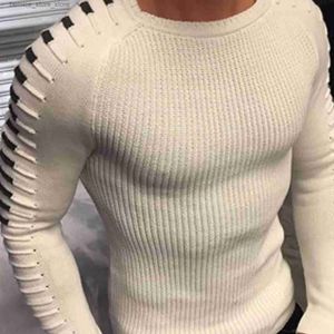 Herrtröjor 6Size S- 3xl stickad tröja Slim Warm Håller Topp Winter Men Pullover för dagliga mode 2020 Mäntröja O-Neck Man Pullovers Q240530