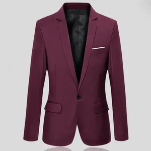 Men's Suits Men Blazer Lapel Suit Jacket Formal Evening Dress Male Coats Solid Single Button