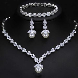 H98I 2024 Explosion Shock Low-Cost Low-Key Luxury Pearl Jewelry Set Bracelet Necklace Earrings