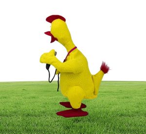 Elektryczne zabawne krzyczące kurczak pluszowe zabawkowe kreskówki nadziewane zwierzęcy do cupbeer karaoke mistrz ozdobna