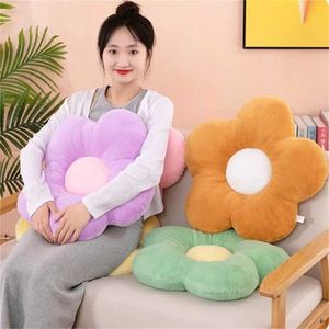 Pluszowe poduszki poduszki lalki 35 cm Kawaii kolorowa poduszka kwiatowa poduszka miękka mata roślin słonecznikowych nadziewana sofa sofy seding tylne dekoracje prezenty WX5.296TOB