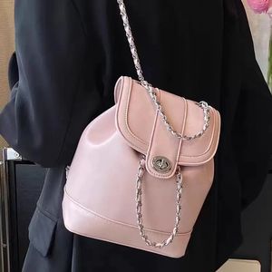Graceful Backpack Bag Women New Trendy Spring And Summer Chain Bucket Travel Bag Bolsos Mujeres Large Capacity Backpack 240530
