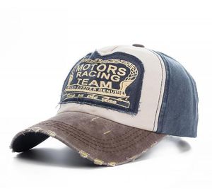 Wysokiej jakości umyte obrażenia bawełniane czapka baseballowa kapelusz motorowy Hip Hop Hop Dad Hats dla mężczyzn Kobiety szlifowania wielokolorowego Bone1693687