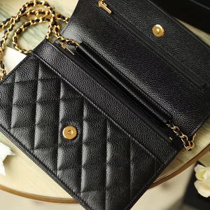 20A Mirror Quality Designers Chain Bag Calfskin Cross Body Bag Luxury Evening Bags Real Leather Shoulder Bag With Box C013