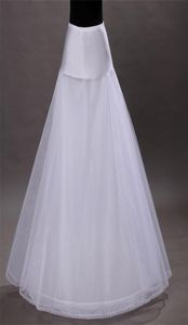 Helt nya Aline Petticoats för formell bröllopsklänning Storlek Vit kjol Slip Crinoline Brudtillbehör 1 Hoop Bone Ounderskir9227505