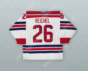 Anpassad Robert Reichel 26 Tjeckien National Team White Hockey Jersey Top Stitched S-M-L-XL-XXL-3XL-4XL-5XL-6XL