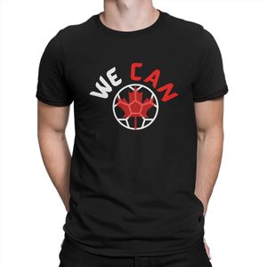 Podemos camisetas masculinas Moda de futebol do Canadá 100% algodão camiseta o pescoço de manga curta camisetas