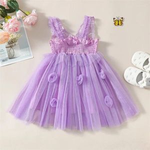 Flickaklänningar småbarn baby flickor tutu klänning mesh tyll ärmlös sundress prinsessan fjäril vingar fairy rhdtd