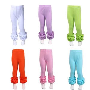 Leggings pieghevoli pantaloni ruffkids cotone ggings moda abbigliamento per bambini pantaloni per bambini primavera 1-8 colori caramelle ragazze pantaloni matita wx5.29