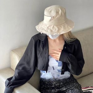 Bucket Hats Solid Color Wide Brim Hats for Women High Quality Fisherman Hat Summer Vacation Sun Protection Mens Cap